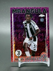 2024-25 Topps Cromo UCC Magenta Shimmer #12 Samuel Mbangula Juventus RC - Imagen 1 de 2