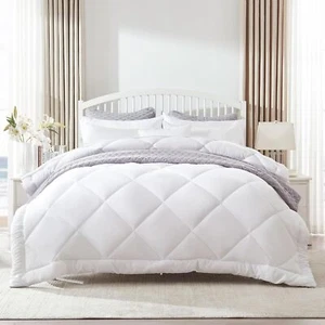 Queen Size Cooling Comforter, Soft Breathable Bedding Down Machine Washable - Picture 1 of 7