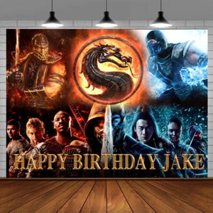 Mortal Kombat Personalised Custom Banner Backdrop Party Supplies Birthday Gift - Picture 1 of 6