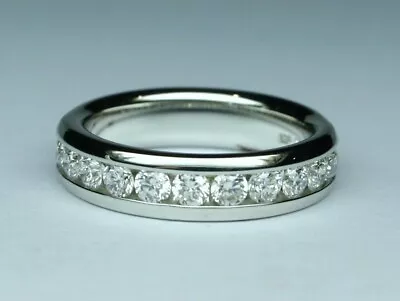 1.00 Ct Natural Round Cut Diamond Engagement Men's Band 14K White Gold Size 12 - Image 1 of 4