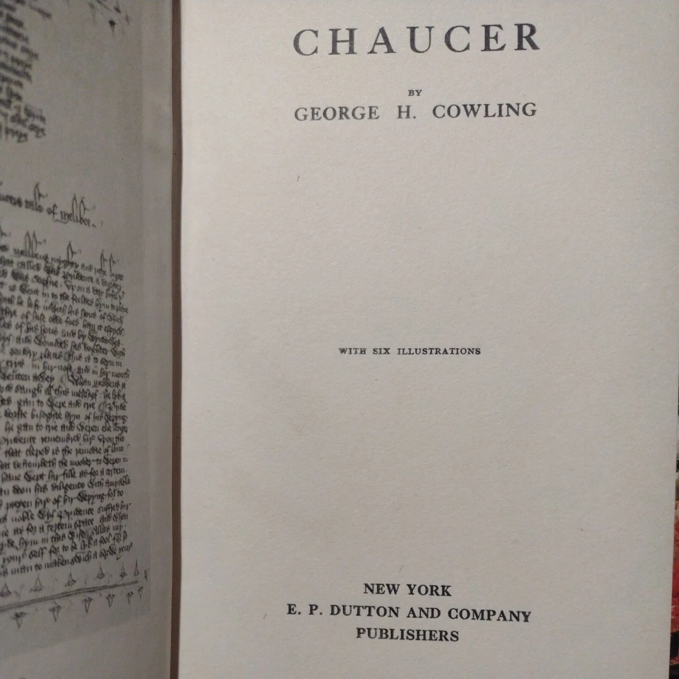 Chaucer, By George H. Cowling HC book - Image 1 of 4