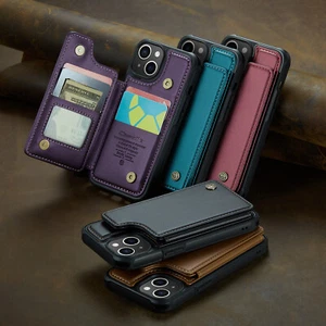 For Apple iPhone 16 15 14 13 11 Pro 7 8 Leather Case Skin Flip Stand Phone Cover - Picture 1 of 68