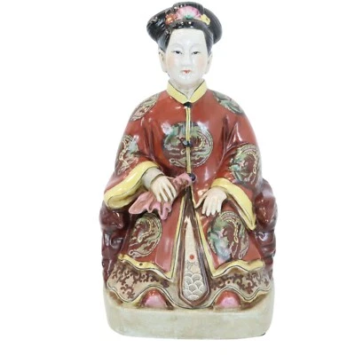 Antique Chinese Porcelain Empress Statute Qing Dynasty 19th Century 15" - Image 1 of 4