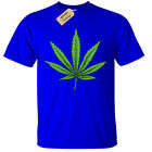 Cannabis Leaf T-Shirt Mens weed high smoker ganja bud gift