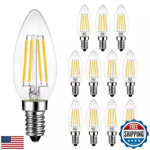 LVWIT B11 LED Edison Filament Bulb Dimmable 4.5W (60W Equivalent), E12 Candel - Picture 1 of 5