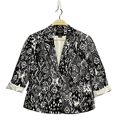 Katherine Chaqueta de Negocios Traje Corto Mujer Talla M Negro Blanco Retro Bolsillo Foto 1 de 4