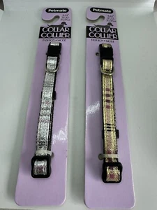 Petmate Fashion Adjustable Dog Collar Small 8-14” Set Of 2 Brand New - Picture 1 of 4