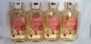 (4) Bath Body Works SWEATER WEATHER Shower Gel Shea Butter Apple, Woods, Aloe - Picture 1 of 5