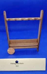 Dollhouse Miniature Fishing Rod Rack -- 1:12 Scale - Picture 1 of 3