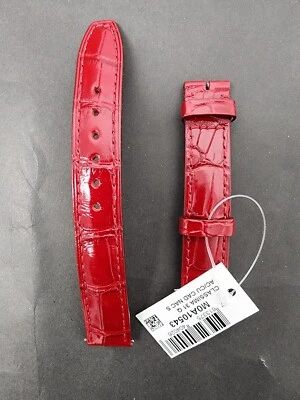 Baume & Mercier Womens Red Burgundy Leather Watch Band Strap 15mm (self clickin) - Image 1 of 4