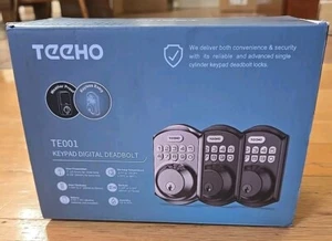 TEEHO TE001 Keypad Digital Deadbolt Satin Nickle New In Box - Picture 1 of 6