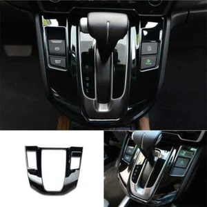 Fit For Honda CRV CR-V 2017 2018-2021 Steel Black Console Gear Shift Cover Trim - Picture 1 of 5