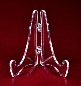 Mini 2-7/8"H Clear Adj- Folding Easel Display stand- (Pack of 6) FREE SHIPPING - Picture 1 of 2