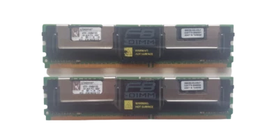 2 x KINGSTON KTH-XW667/2G DUAL RAM SERVER 1GB 2Rx8 PC2-5300F DDR2 - Immagine 1 di 4
