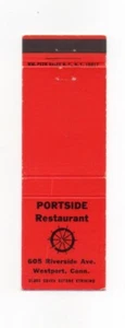 Portside Restaurant Westport CT Unused Vintage Front Strike Matchcover - Picture 1 of 1