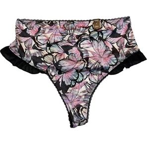 NWT TORRID High Waist Thong Pantie 0X-1X-2X-3X-4X Silky Lace Black Pink - Picture 1 of 12