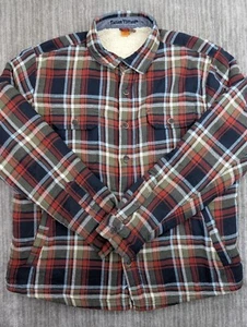 Tailor Vintage Men's Shacket Large Sherpa Fleece Lined Flannel Shirt Jacket - Picture 1 of 17