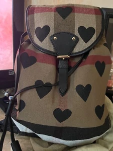 Burberry Canvas check heart print backpack. Brand new with tag and dust bag - Picture 1 of 3