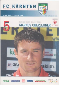 AUTOGRAMMKARTE / AUTOGRAPHCARD Markus Oberleitner FC Karnten 2002/2003 - Imagen 1 de 1