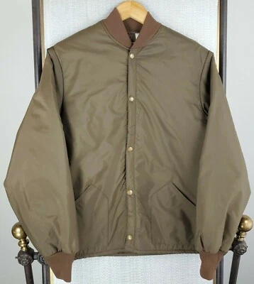 VTG CABELAS Size Large Made in USA Snap Front Nylon Quilted Insulated Jacket  - Image 1 of 4