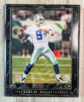 Tony Romo NFL Dallas Cowboys 2007 placa foto 13" x 10,5" Foto 1 de 3