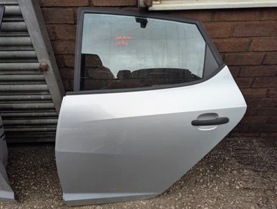 2008-2012 MK4 6J SEAT IBIZA 5-DOOR PASSENGER SIDE REAR DOOR ICE SILVER LX7W - Image 1 of 4