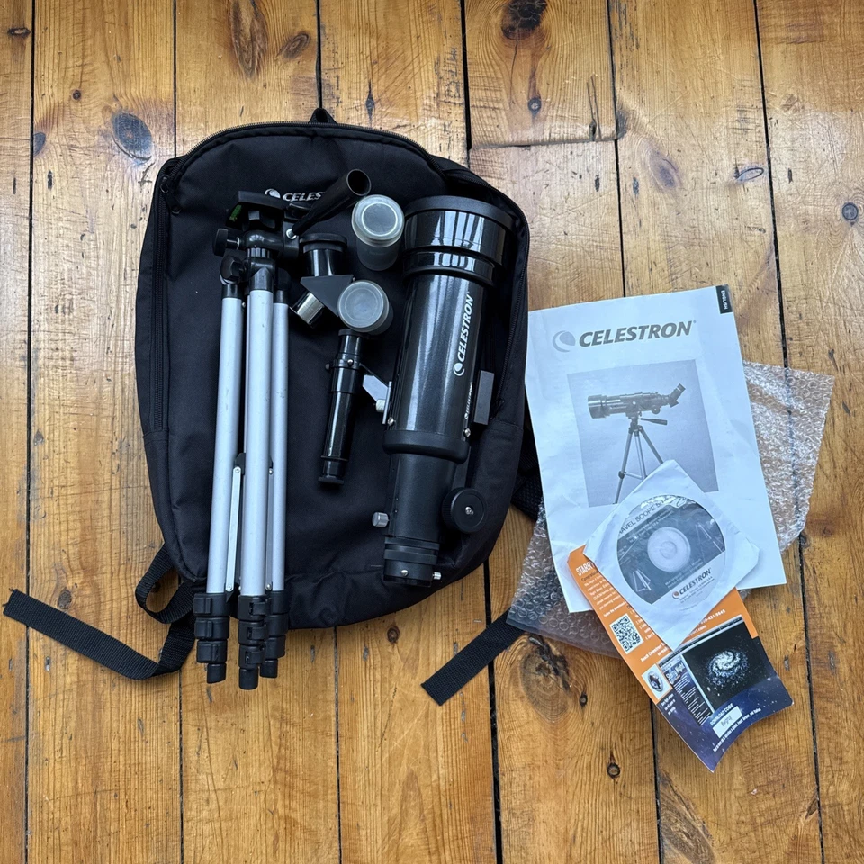 Celestron Travel Scope D70 Kit With Black Backpack, etc - Image 1 of 3