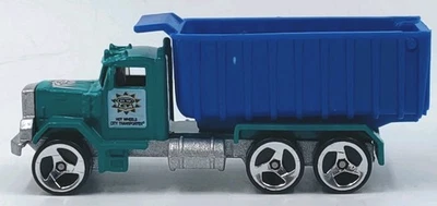 Camión de volteo Peterbilt Hot Wheels 1979 azul verdoso vehículo diecast 1:64 China suelto Foto 1 de 4