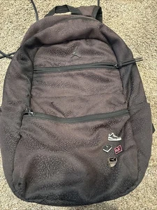 NIKE Air Jordan Jumpman Padded Straps Rucksack braun Elefantenmuster mit Pins - Bild 1 von 12