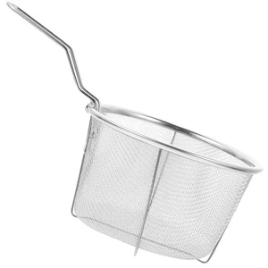 wire fry basket Practical Stainless Fryer Basket Fry Fry Basket for Kitchen - Picture 1 of 12