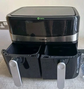 Tower Vortx 9L Dual Basket Air Fryer - Black T17088 Cooker Only 1 Side Working  - Picture 1 of 2