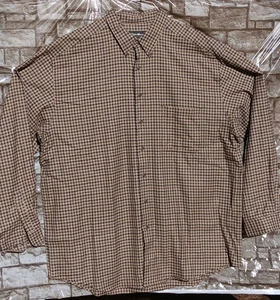 Camicia uomo flanella con bottoni Eddie Bauer taglia 2XL alta a quadri manica lunga cotone - Foto 1 di 6