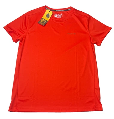 Camisa Carhartt Force Sun Defender para mujer pequeña UPF 50 roja nueva con etiquetas calce relajado Foto 1 de 4