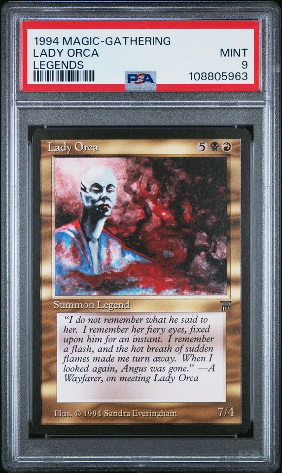 LADY ORCA Legends PSA 9 MTG [Nostalgium] - Image 1 of 2