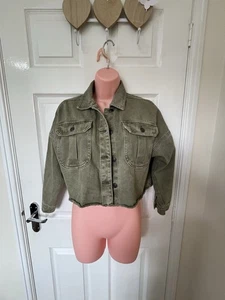 Women’s Green Denim jacket Size Small - Picture 1 of 7