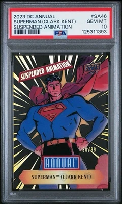 2023-24 Upper Deck DC Annual SUPERMAN Suspended Animation CLARK KENT /99 PSA 10 - Image 1 of 2