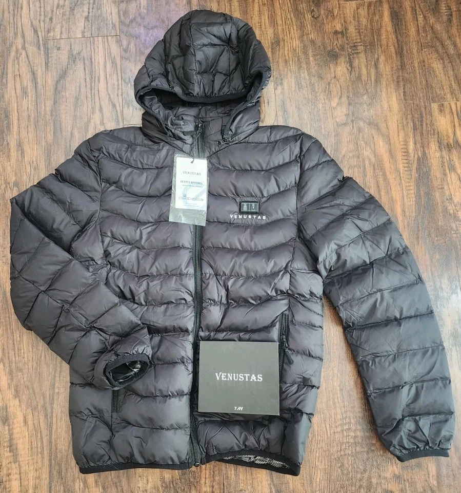 Abrigo Chaqueta Térmica Venustas Unisex Doble Control, Resistente al Agua, XS, Negro Foto 1 de 4