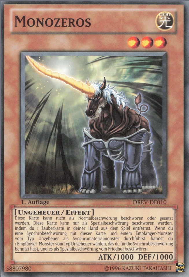YuGiOh Monozeros DREV-DE010 Common Neu 1st - Bild 1 von 2