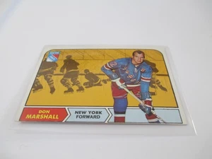 Tarjeta de hockey vintage Topps 1968-69 Don Marshall New York Rangers NHL - Imagen 1 de 2