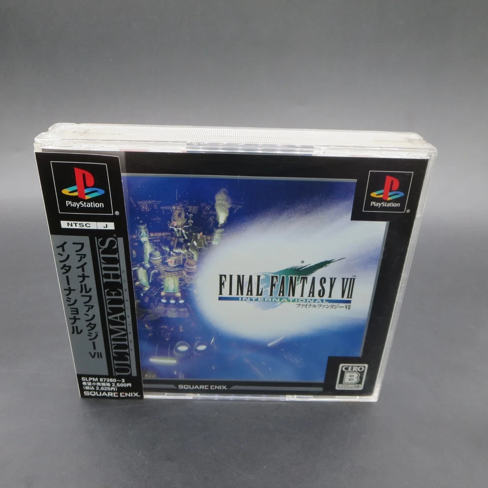 Final Fantasy VII International Ultimate Hits PS1 with Spine Card Japanese - Image 1 of 4