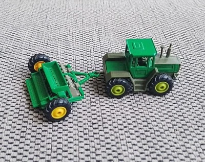 Matchbox Two Pack TP FM100 MB Trac Farming Landwirtschaft Sähmaschiene selten  - Bild 1 von 4