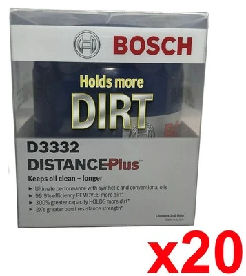 Filtro de aceite genuino D3332 20 piezas para Buick Century GMC Canyon Hummer H2 1975-12 OE Foto 1 de 3