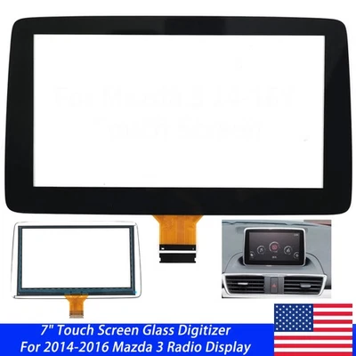 Digitalizador de vidro tela sensível ao toque 7 polegadas para 2014 2015 2016 Mazda 3 acessórios EUA - Imagem 1 de 4