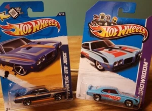 Hot Wheels '70 Pontiac GTO Judge 1:64 Scale Lot of 2 Blue New 1970 - Picture 1 of 12