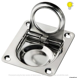 ALZAPAGLIOLO IN ACCIAIO INOX LEGGERO LUCIDATO CON MOLLA mm 55x65 - Foto 1 di 1
