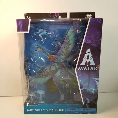 McFarlane Avatar - World of Pandora Jake Sully & Banshee Blacklight Glow! New - Image 1 of 4