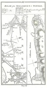 Antique map, Taylor & Skinner, Roads from Killarney to Dingle, Limerick to etc - Picture 1 of 2