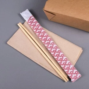 Karat 9" Paper Wrapped Bamboo Chopsticks - Dynasty, U9001 - Picture 1 of 6