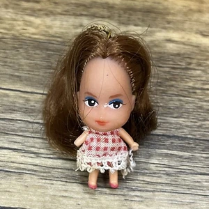 Vintage 60s-70s Liddle Kiddle Clone Ornament/Necklace Checkered Outfit  - Picture 1 of 5