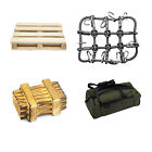 Luggage Rack Bag Wooden Box Tray Fixed Cover For FMS 1/18 LC80 FCX18 RC Car
